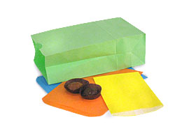 Colorful paper sacks