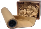 The box is stuffed with kraft paper