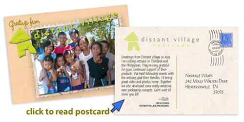 Distant Village postcard