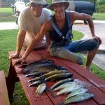 Creek fishing on July 4