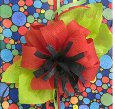 Crinkle paper bow