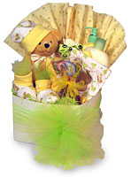 Teddy bear gift basket