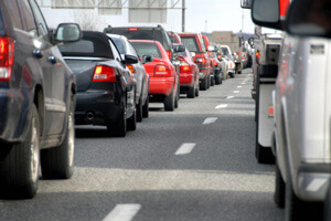 Mall traffic jam
