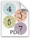 4 through 7 printable numbers - pattern 2