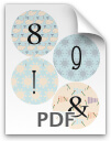 8 through & printable numbers - pattern 2