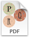 P through R printable letters - pattern 2