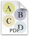 A through D printable letters