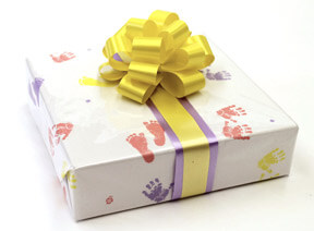 Cover your gift wrap with printed cello