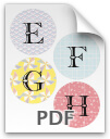 E through H printable letters