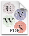 U through X printable letters