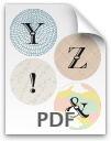 Y through & printable letters
