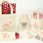 Hand Stamped Cotton Bags
