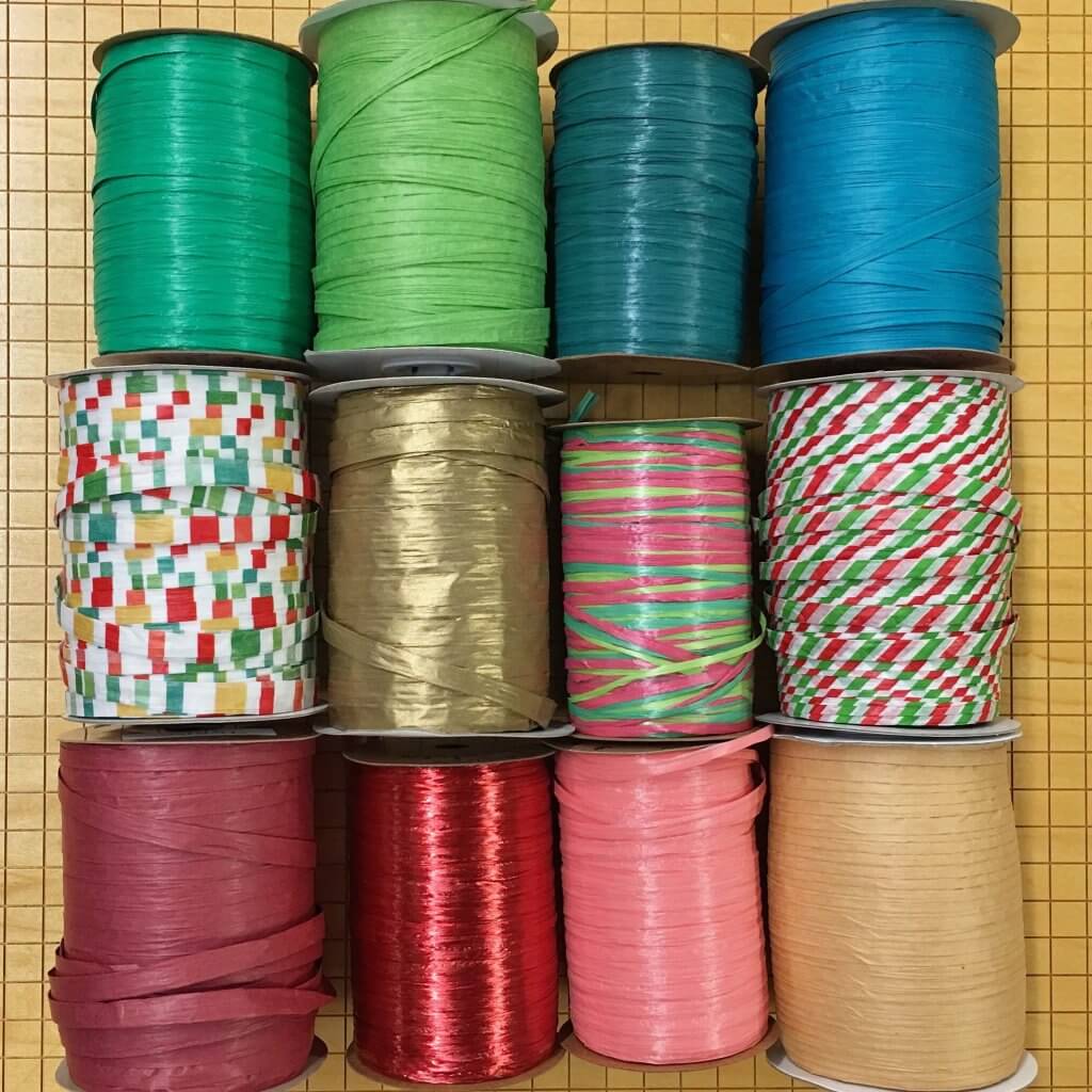 Choose any 12 rolls of raffia, get discount pricing!