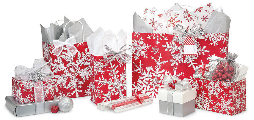 Christmas-Red-Snowflakes-Shopping-Bags