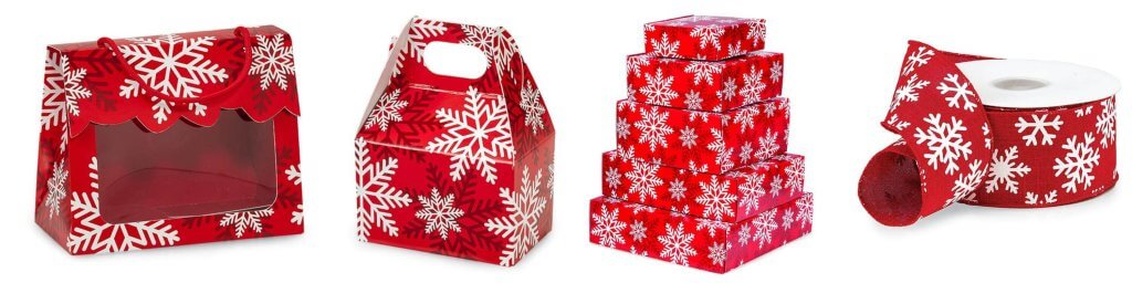 Red Snowflake Christmas Packaging