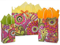 Doodle Garden paper shopping bags
