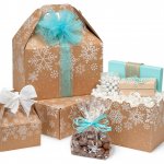 Kraft Snowflakes Basket Boxes