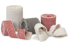 Linen Stripe Fringe Ribbon