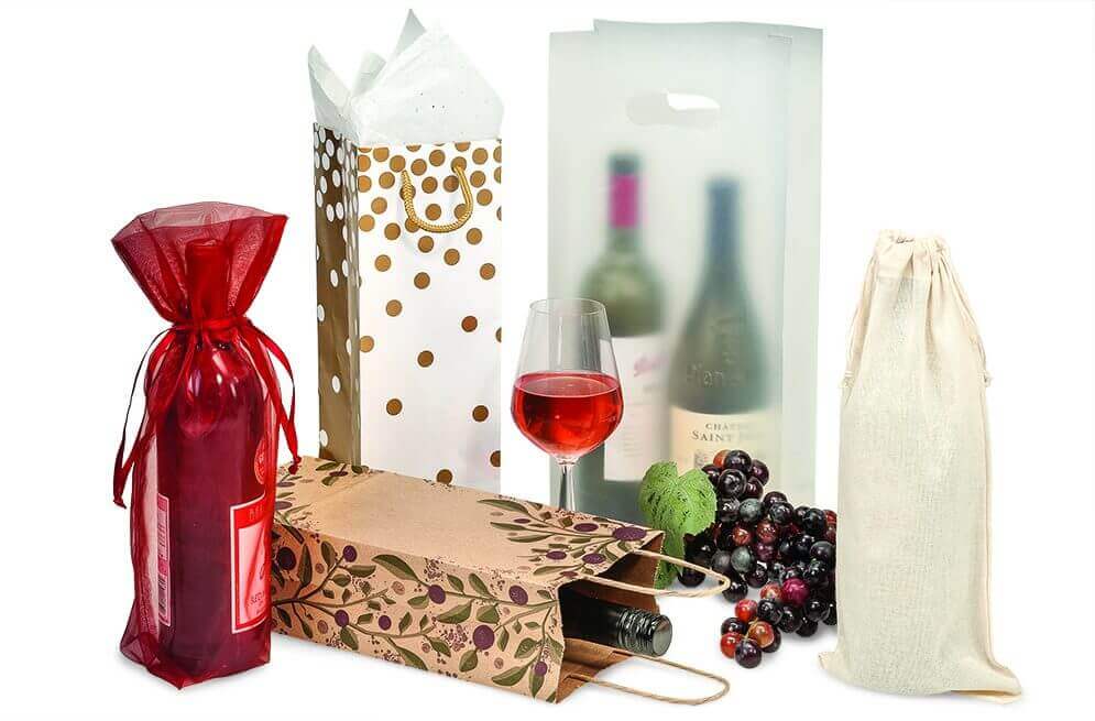 Wine bags make wonderful wine packaging! From Nashville Wraps