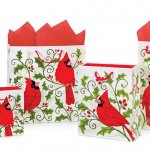 Holly Berry Cardinal Gift Bags
