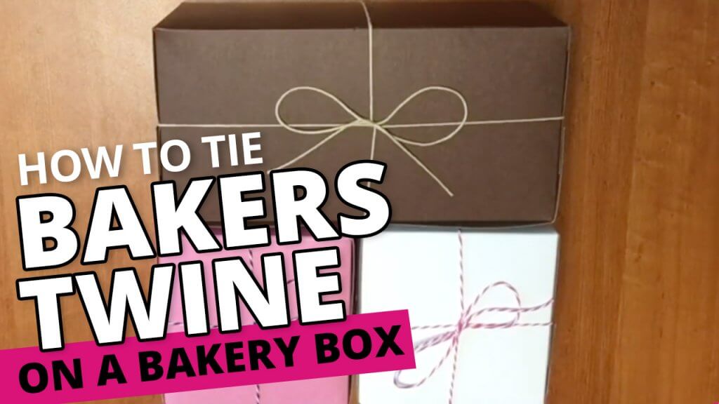 How to tie bakers twine on a bakery box