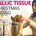 Metallic tissue for Christmas packaging