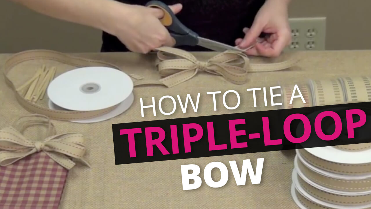 How to Tie a Triple-Loop Bow, Featuring Our Twill Stitch Ribbon ...