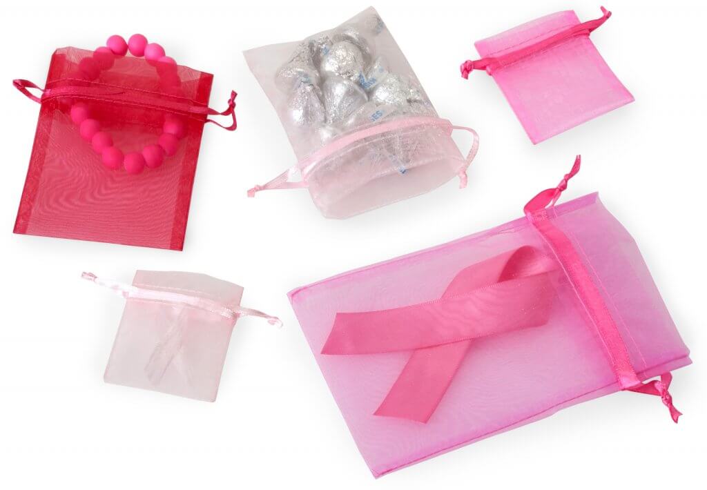 Pink organza bags from Nashville Wraps