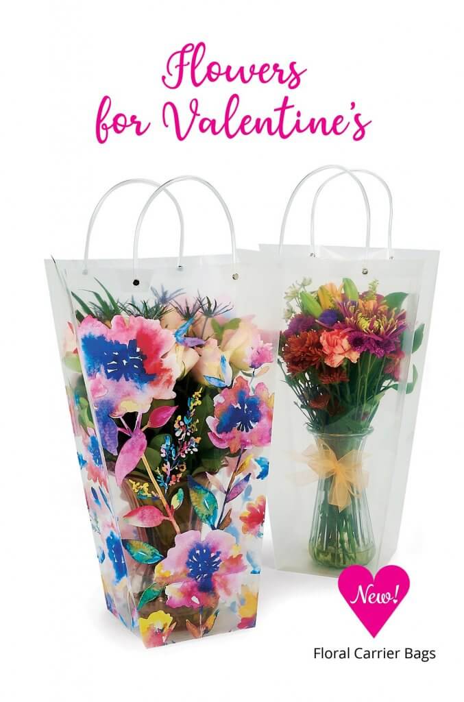 F Floral Carrier Bags